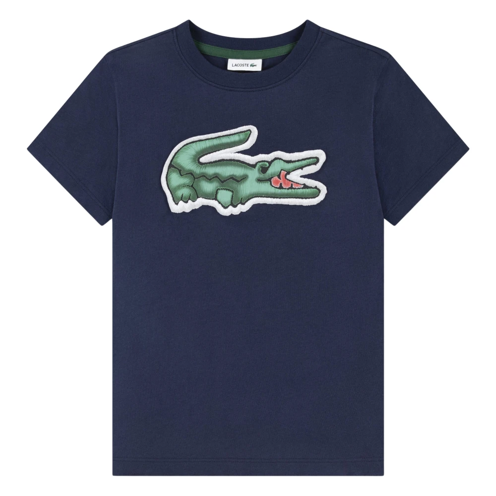 Lacoste Boys Blue Logo T-Shirt - Kids Short Sleeve T-Shirts - 12 Y - Kids