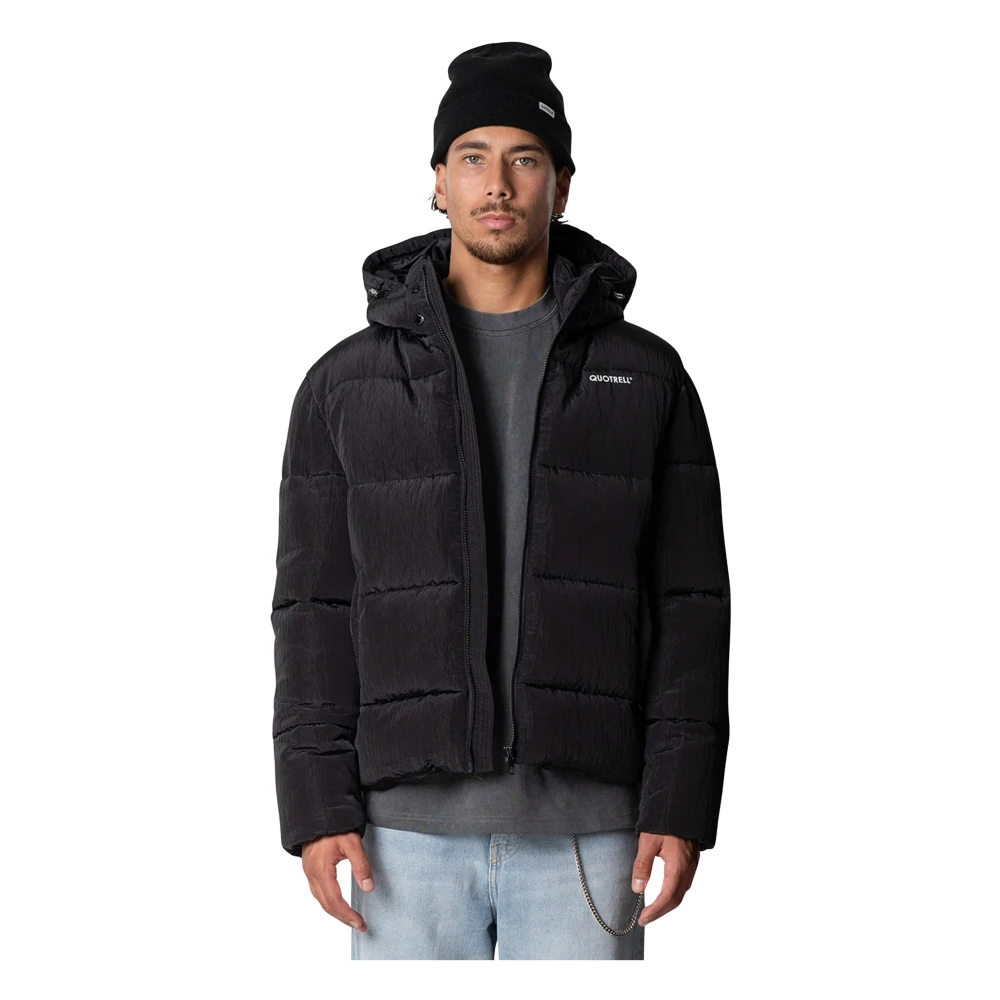 Quotrell Zwarte Heren Winterjas met Capuchon Black Heren