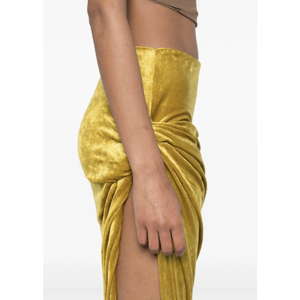 Rick Owens Edfu Acid Rok Twist Stijl Yellow Dames
