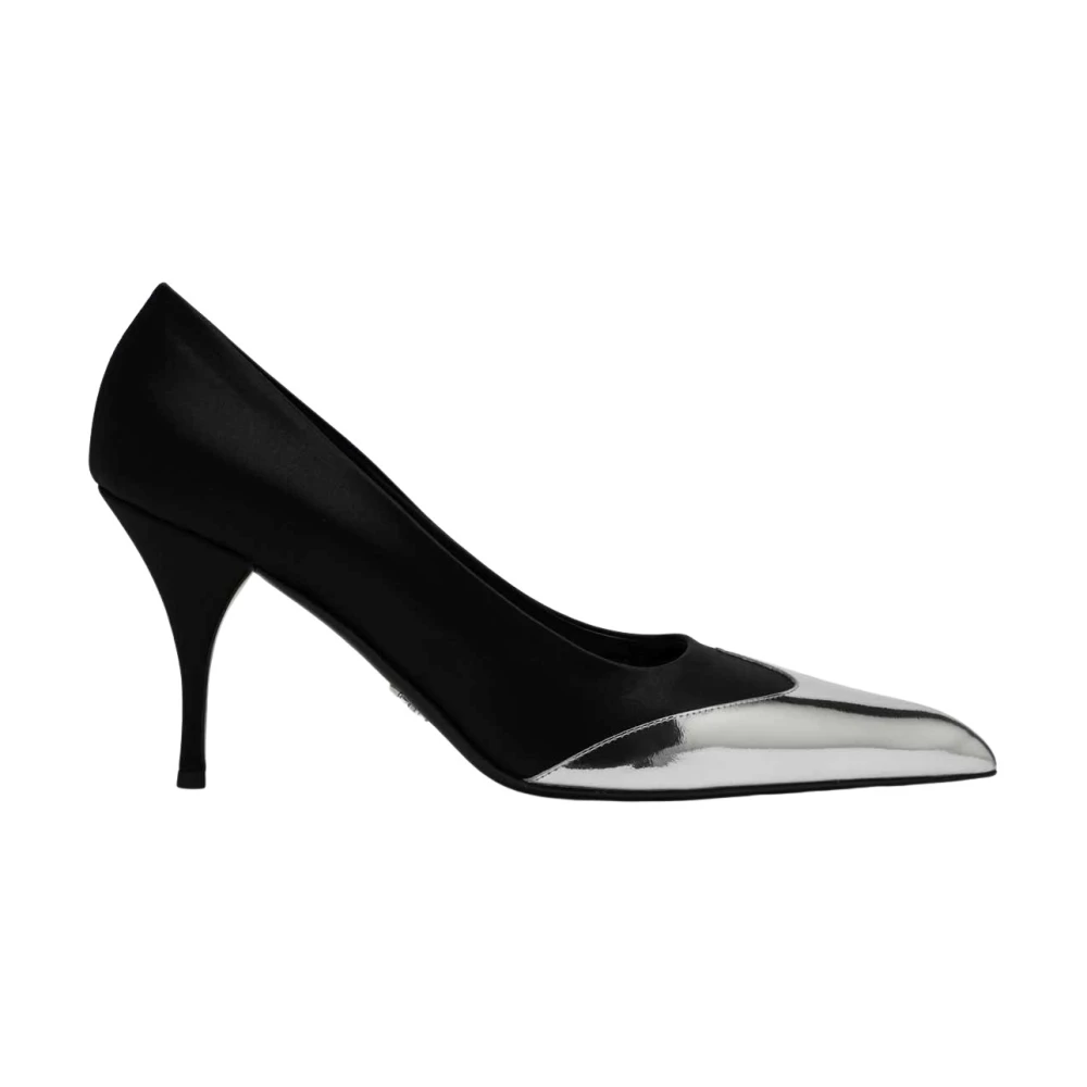 Prada Women's Black High Heel Decollete Shoes