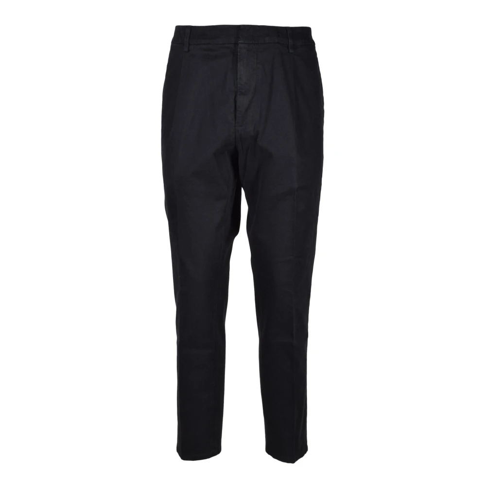 Dondup Katoen Elastaan Broek Black Heren