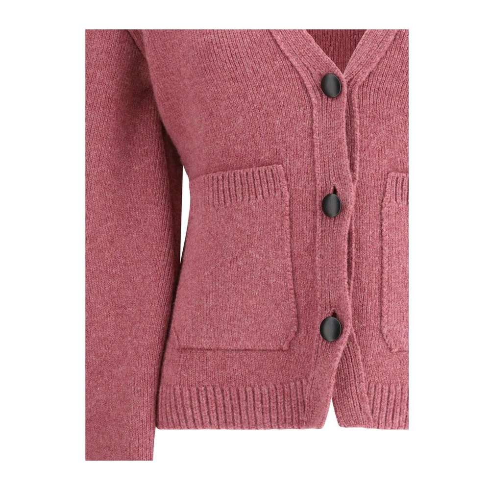 Khaite Scarlet V-Neck Cashmere Vest met Zakken Pink Dames