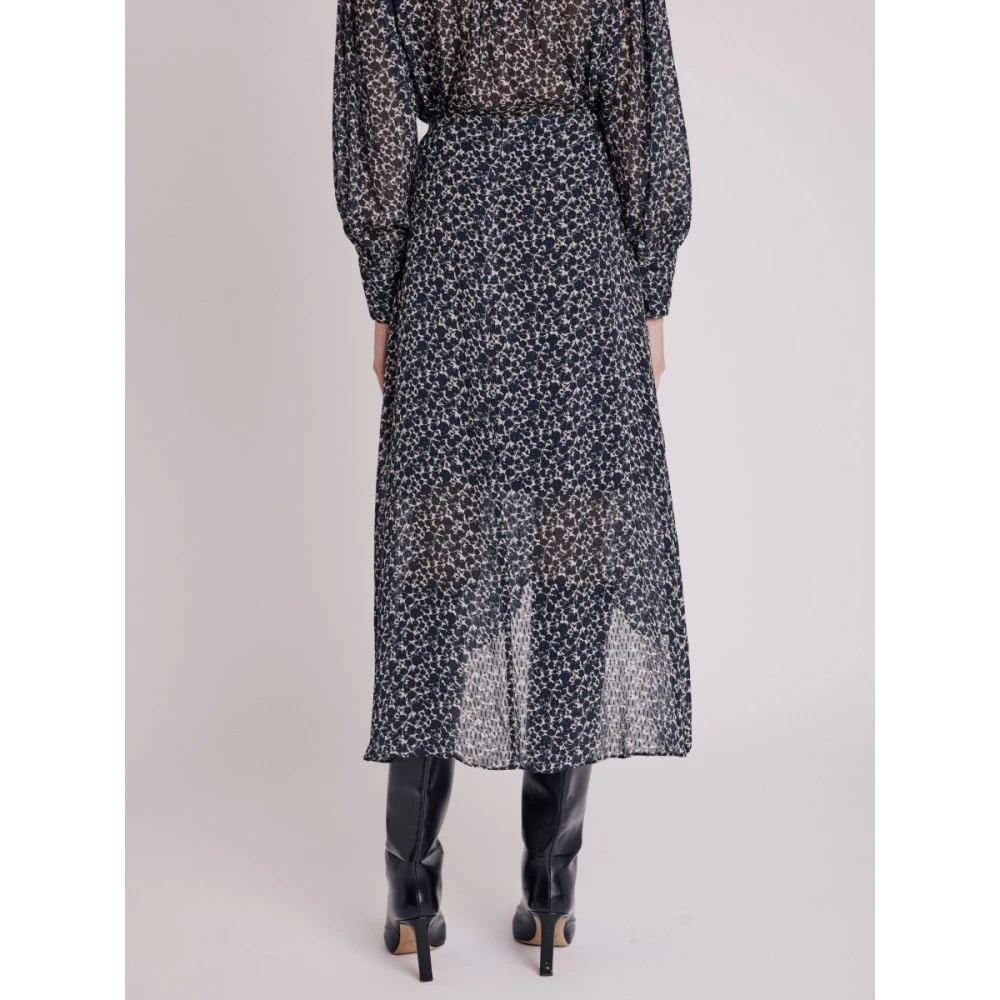 Berenice Rok Jomy | Bedrukte asymmetrische lange rok Gray Dames