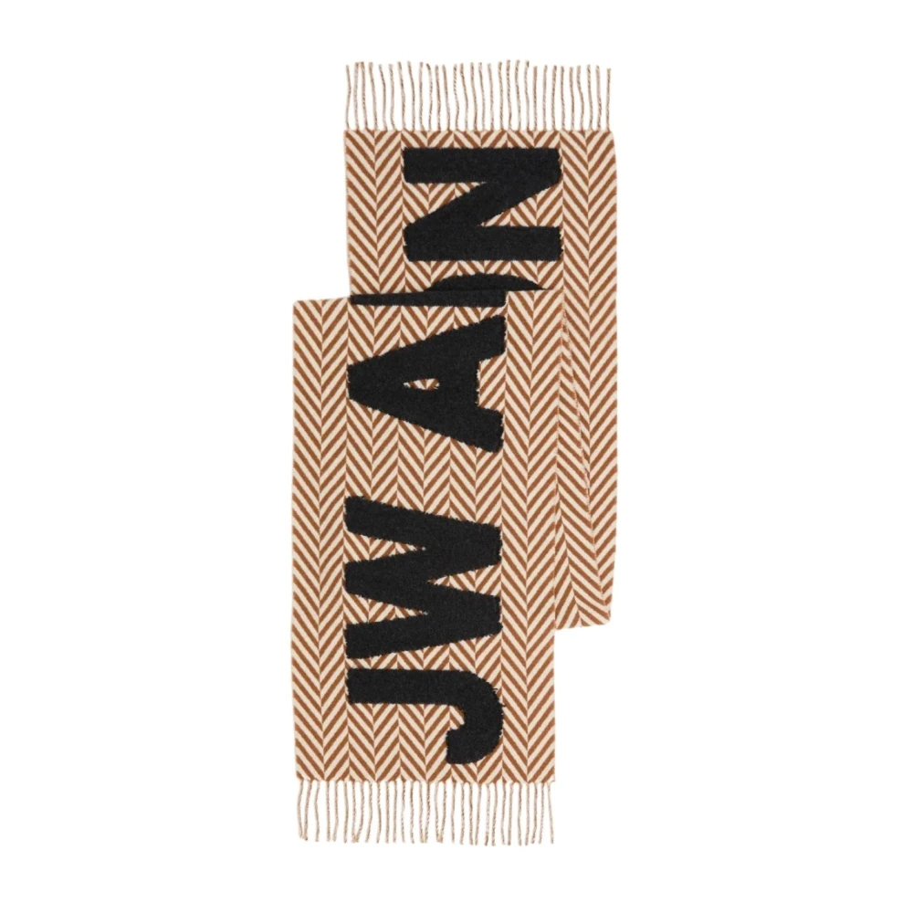 Jw Anderson , Winter Scarves, Male, Multicolor, One Size, Herringbone Logo Scarf - Image 3