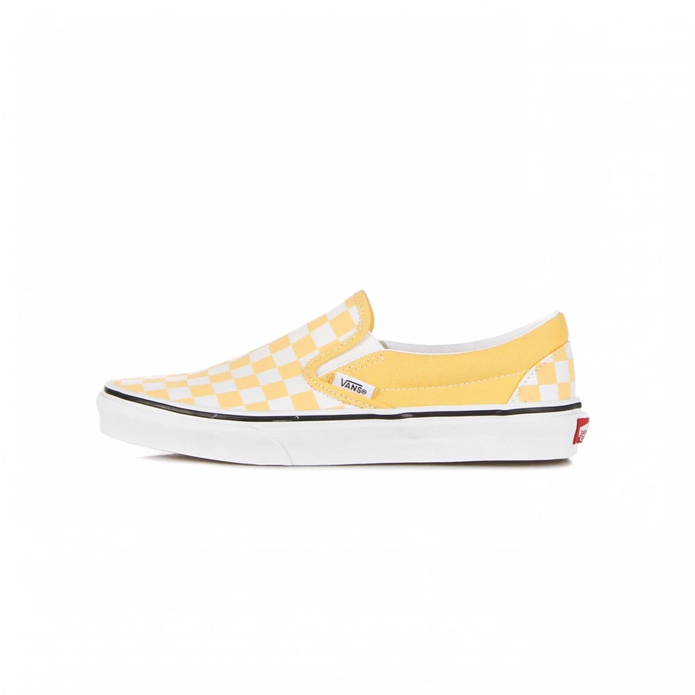 Vans Klassiska Slip-On Checkerboard Sneakers Yellow, Herr