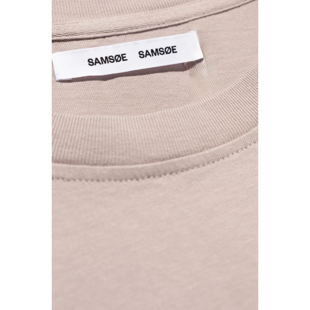 Samsøe T-shirt met 'Joel' logo Gray Heren