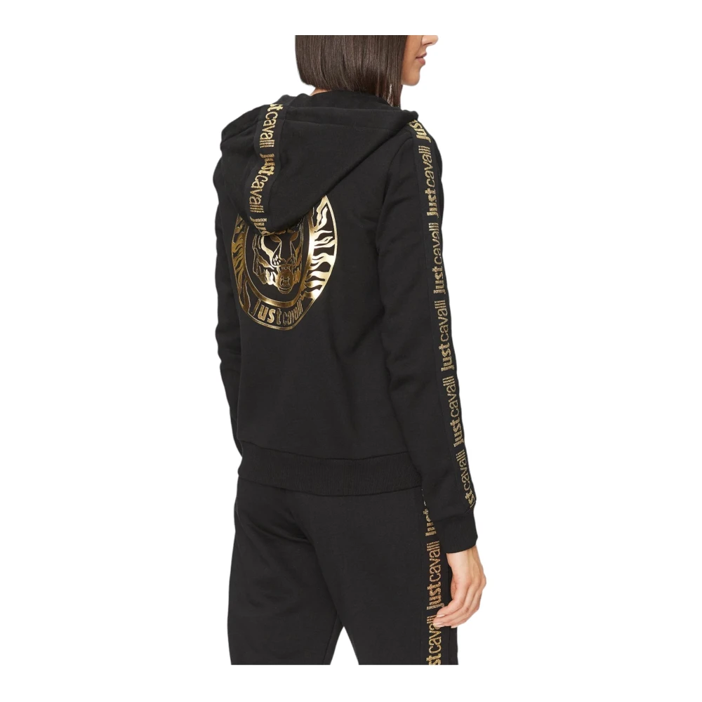 Just Cavalli Zip Hoodie Black Dames