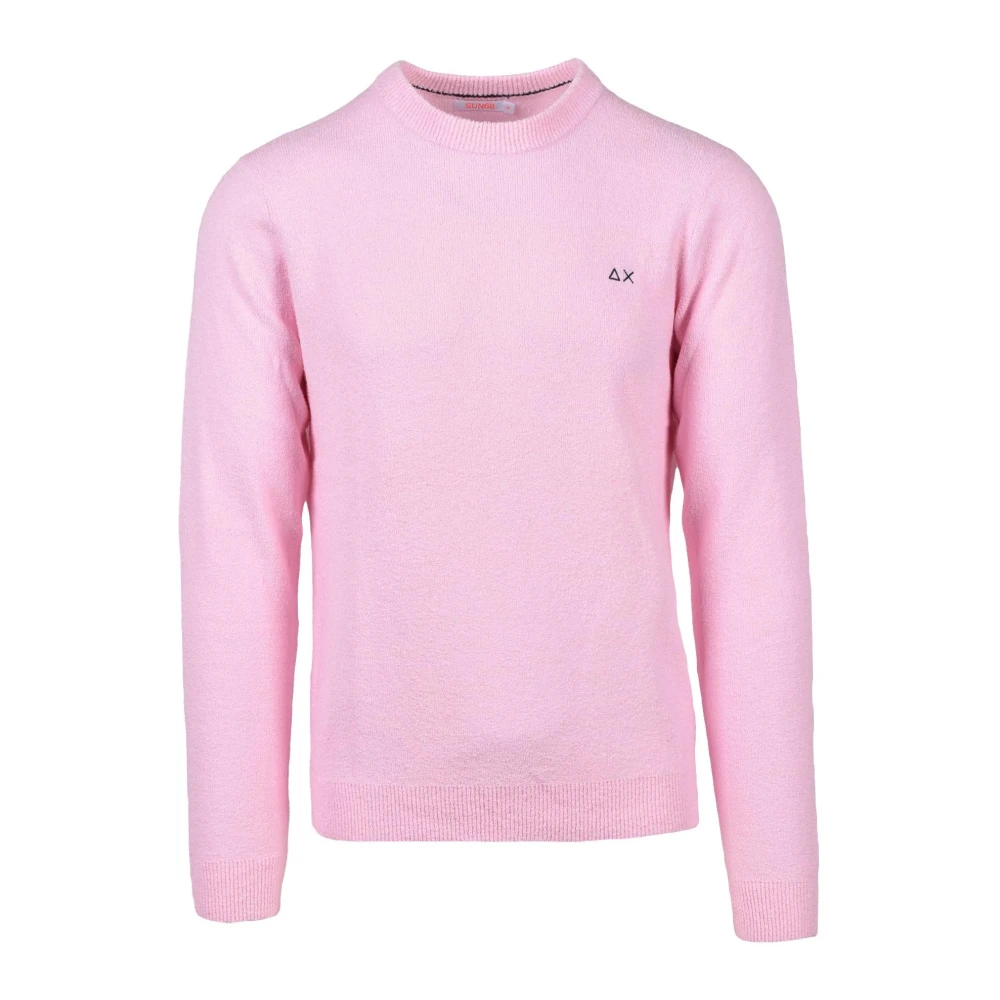 Sun68 Katoenmix Gebreide Trui Pink Dames