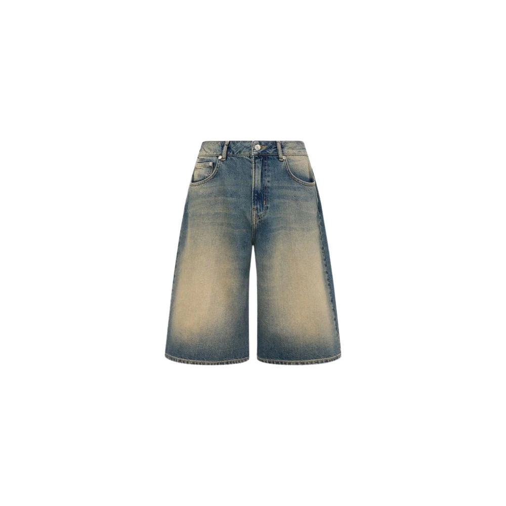 Moschino Women's Blue Cotton Denim Bermuda Shorts