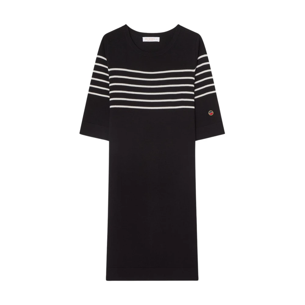 Busnel Nour Gestreepte Jurk Black Dames