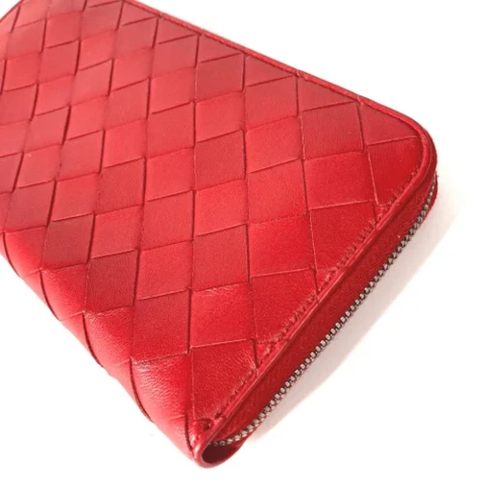 Bottega Veneta Vintage Pre-owned Leather wallets Red Dames