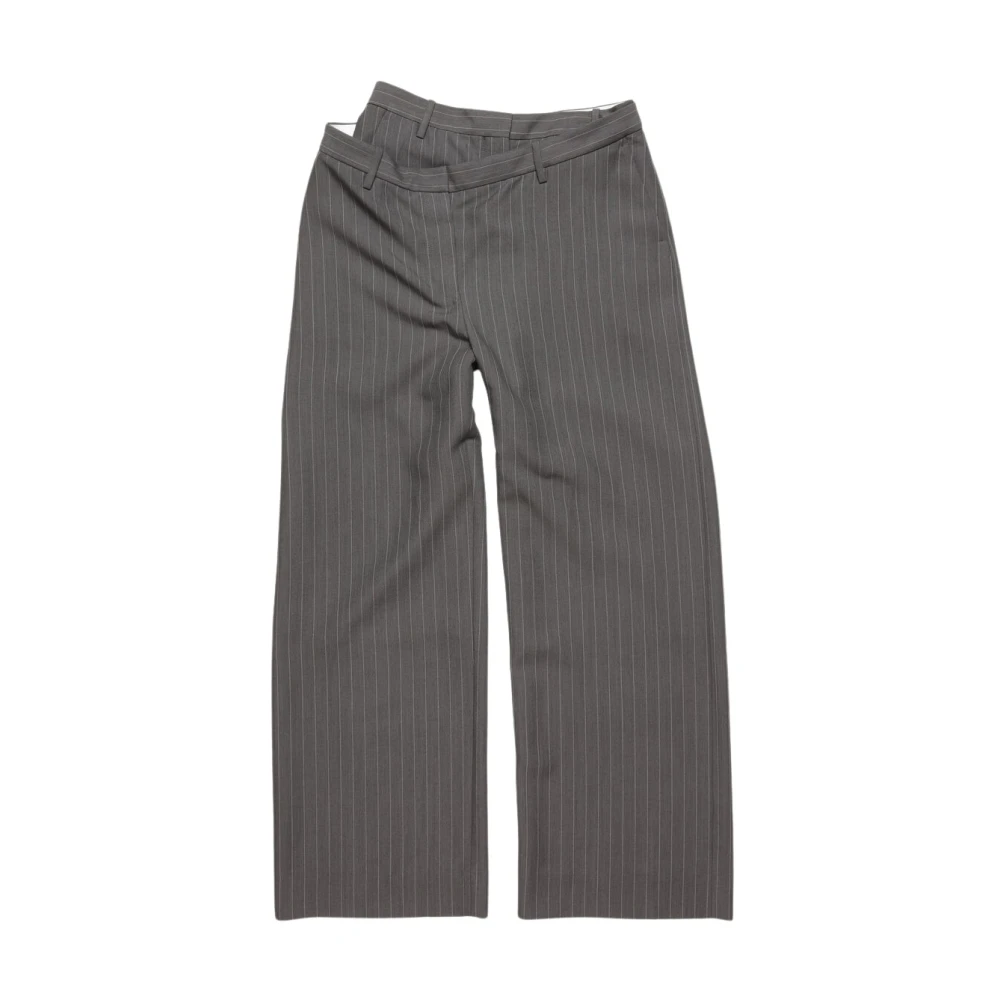 Acne Studios Grijze Melange Broek Gray Dames