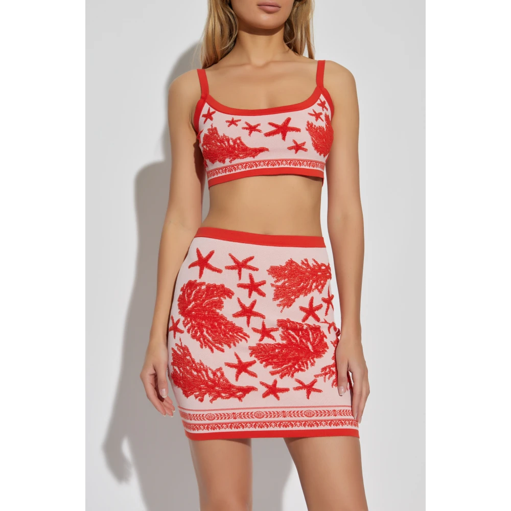 Versace Top met Barocco Sea-patroon Multicolor Dames