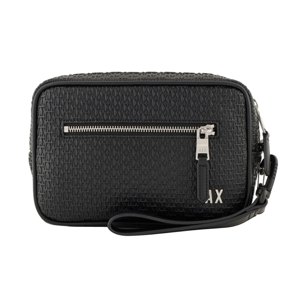 Emporio Armani Zwarte Beauty Case Pochette Tas Black Heren