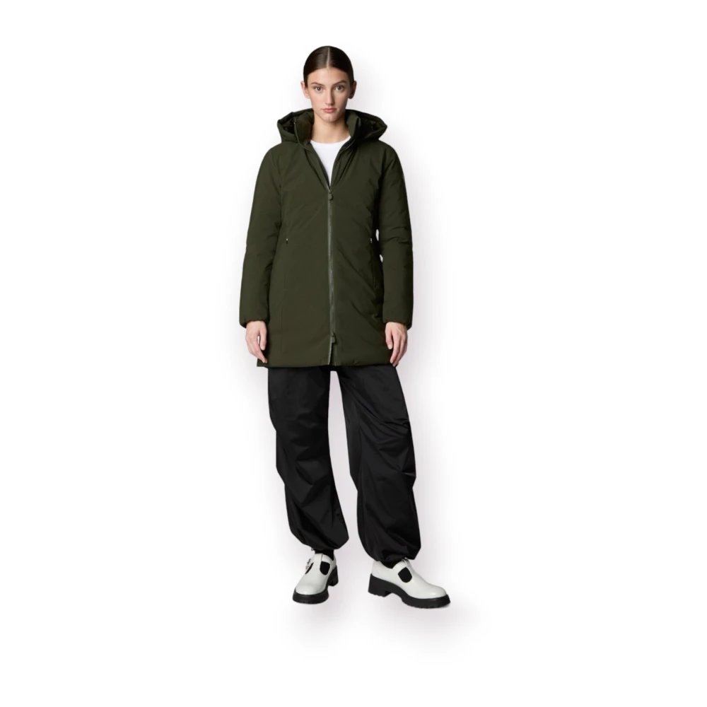 Save The Duck Puffer en Parka Jas Green Dames