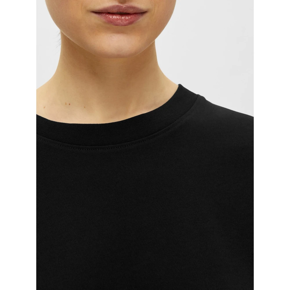 Selected Femme T-shirts Black Dames