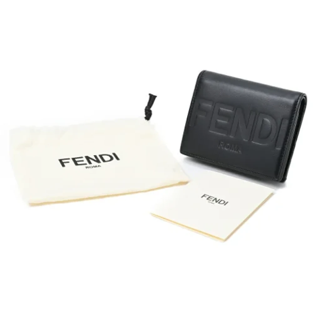 Fendi Vintage Pre-owned Leather wallets Black Dames