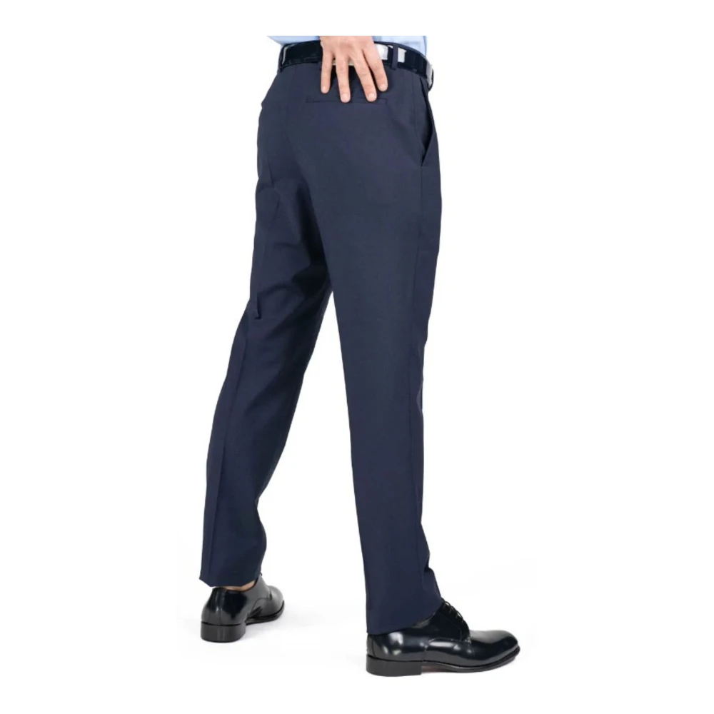 Calvin Klein Moderne Wollen Blend Regular Broek Blue Heren