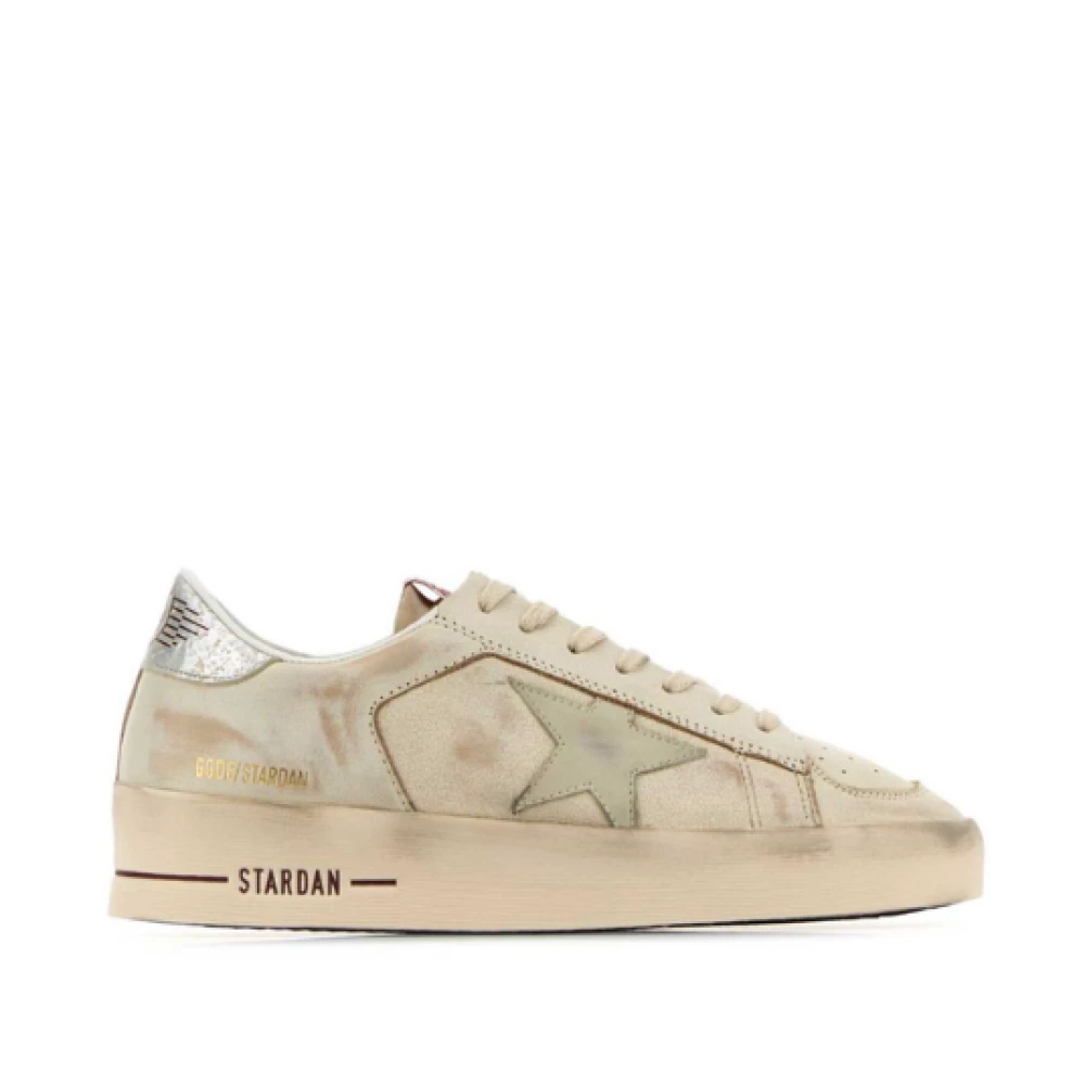 Golden Goose Stardan Sneakers met Sterapplicatie Dames Schoenen Beige