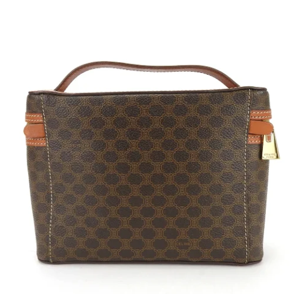 Celine Vintage Pre-owned Canvas handbags Brown Dames