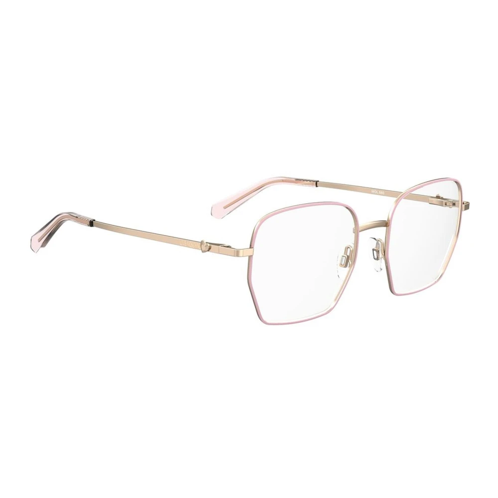 Love Moschino Gouden Metalen Frame Bril Yellow Dames