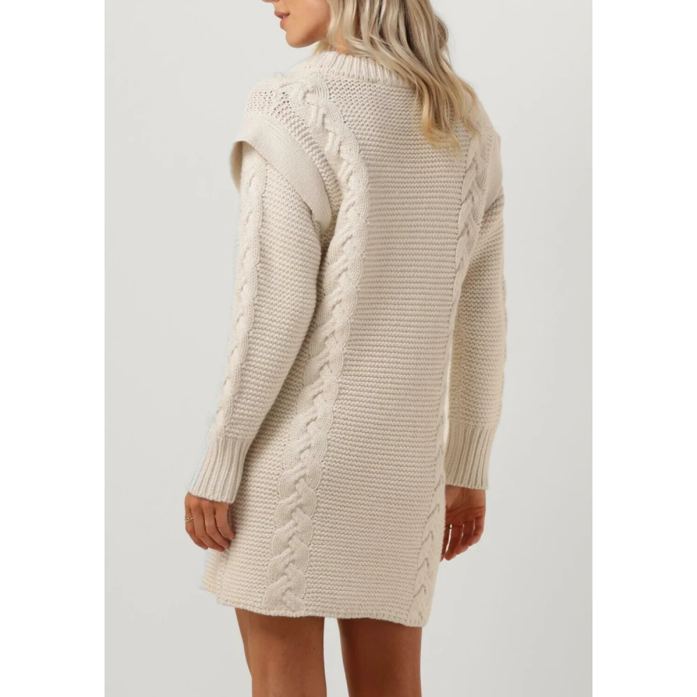 Silvian Heach Elegante Mini Jurk met Schouderdetail Beige Dames