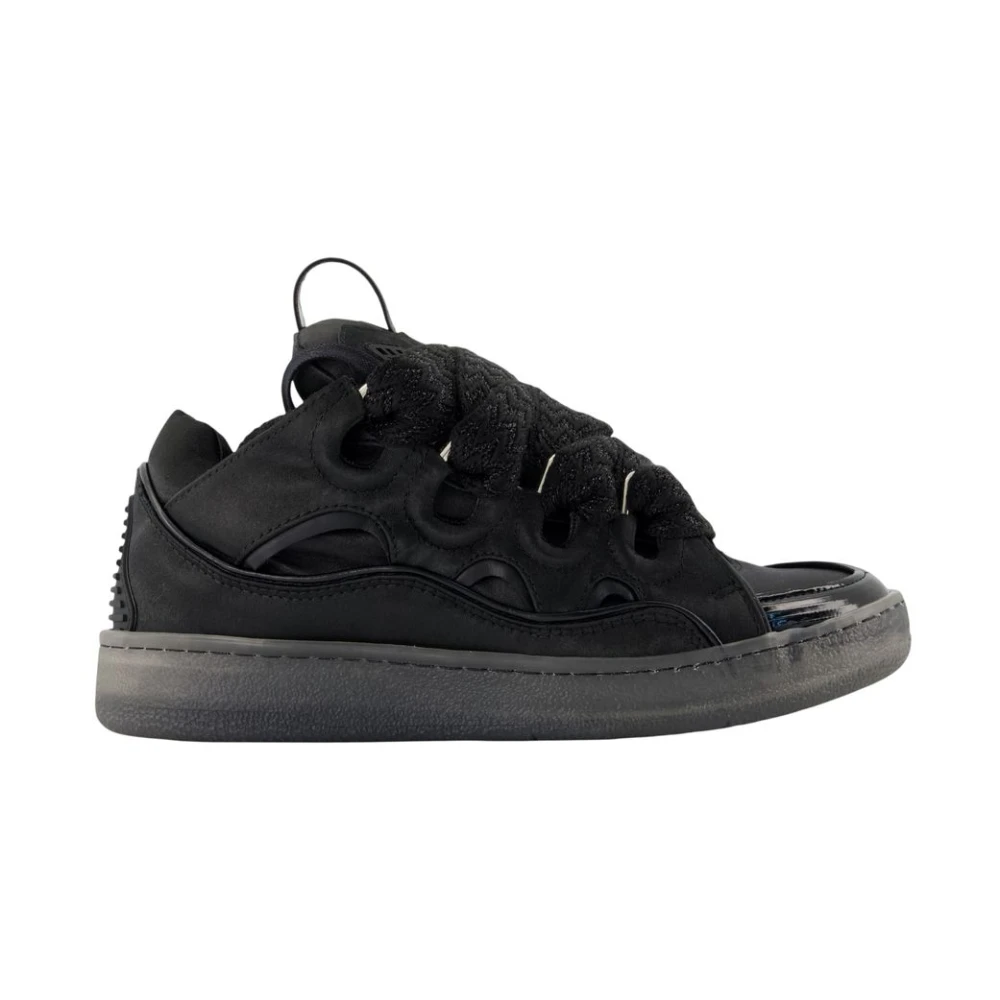 Lanvin Women's Black Sneakers, 4 Uk, Curb Trainers