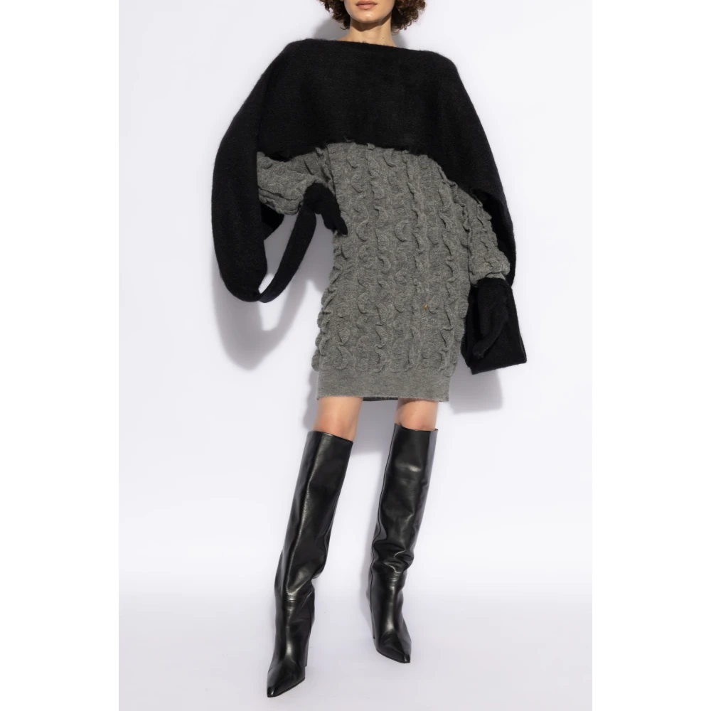 Moschino Jurk met ruches Gray Dames