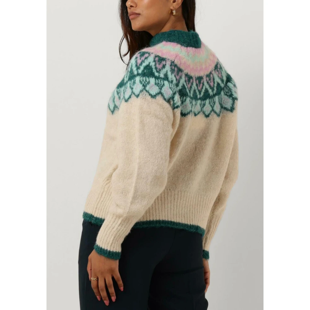 Y.A.S Beige Gebreide Pullover Trui Beige Dames