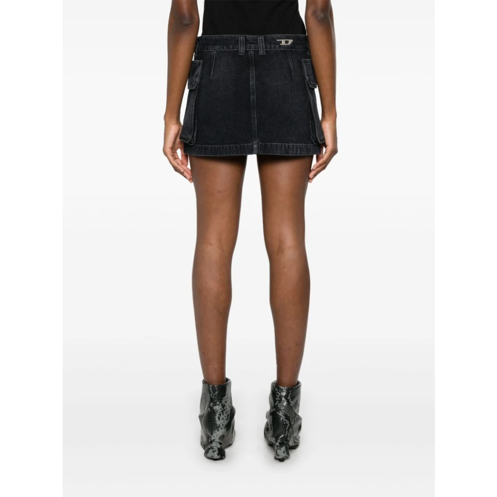 Diesel Zwarte Rok met Zakken Black Dames