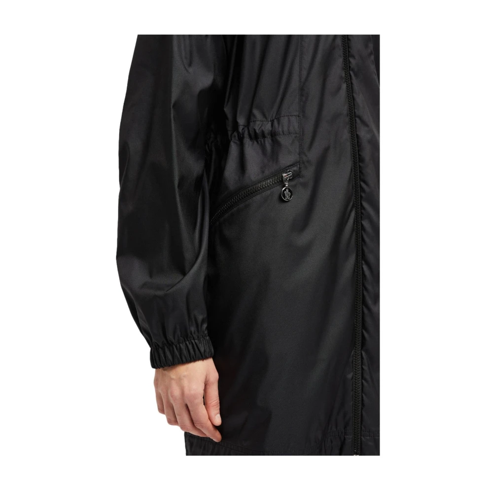 Moncler Waterafstotende Parka Jas in Zwart Black Dames