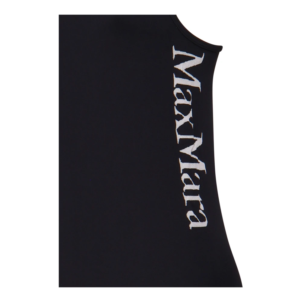Max Mara Contrasterende Logo Top Gemaakt in Italië Black Dames