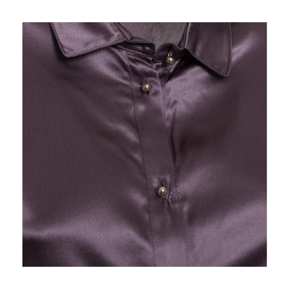 Harmont & Blaine Blauwe Gekraagde Lange Mouw Overhemd Purple Dames