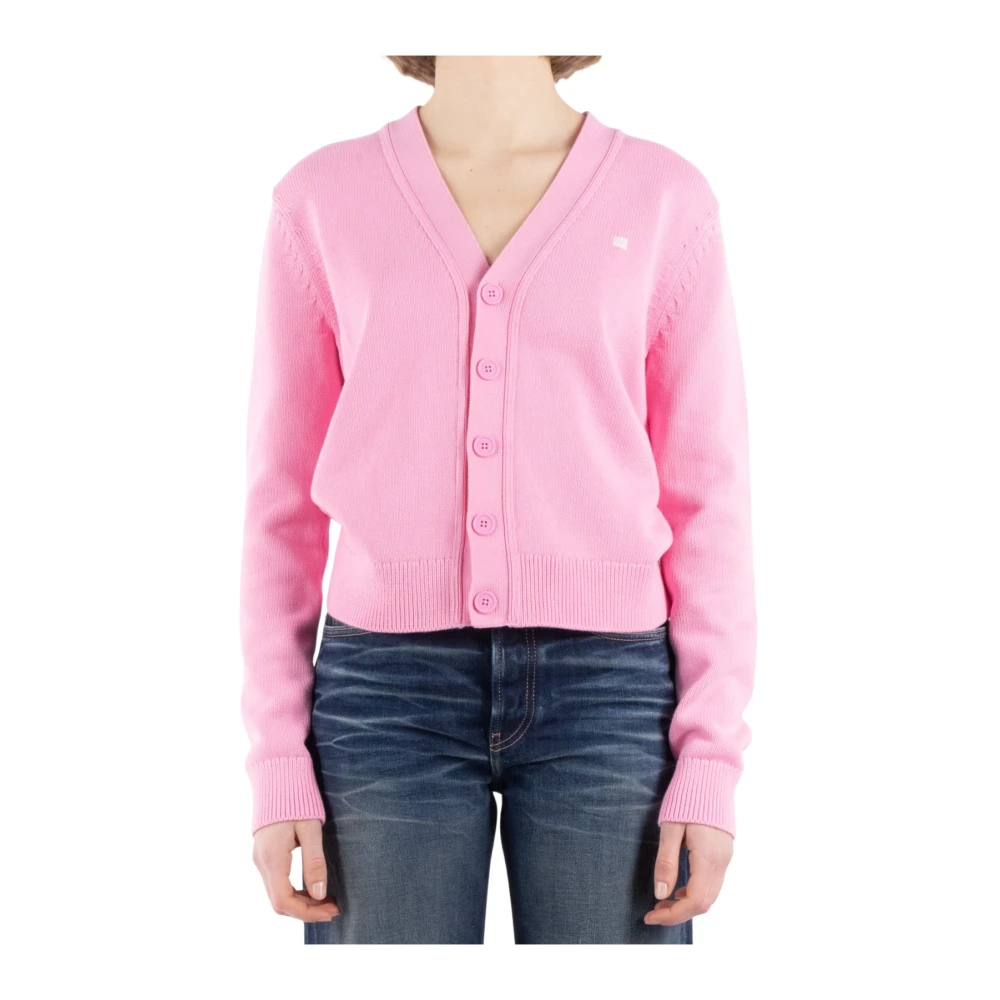 Acne Studios Roze Katoenen T-shirt C60104 Pink Dames