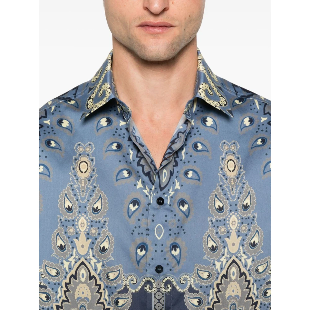 ETRO Rood Shirt Korte Mouw Multicolor Heren
