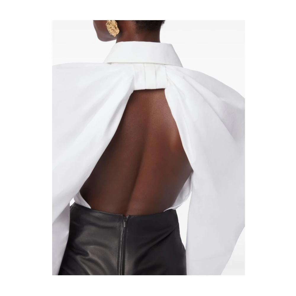 Nina Ricci Lange Mouw Shirt Top U1000 White Dames