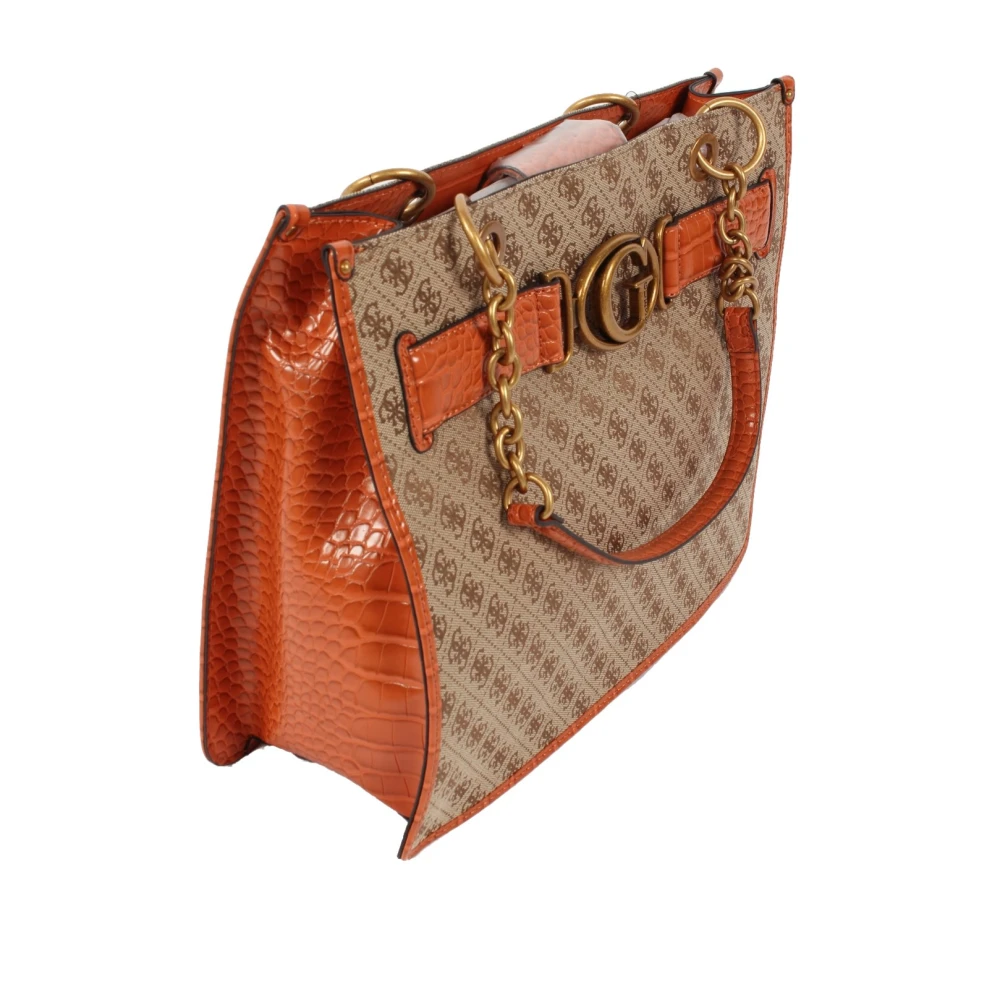 Guess Beige Schoudertas voor Vrouwen Brown Dames