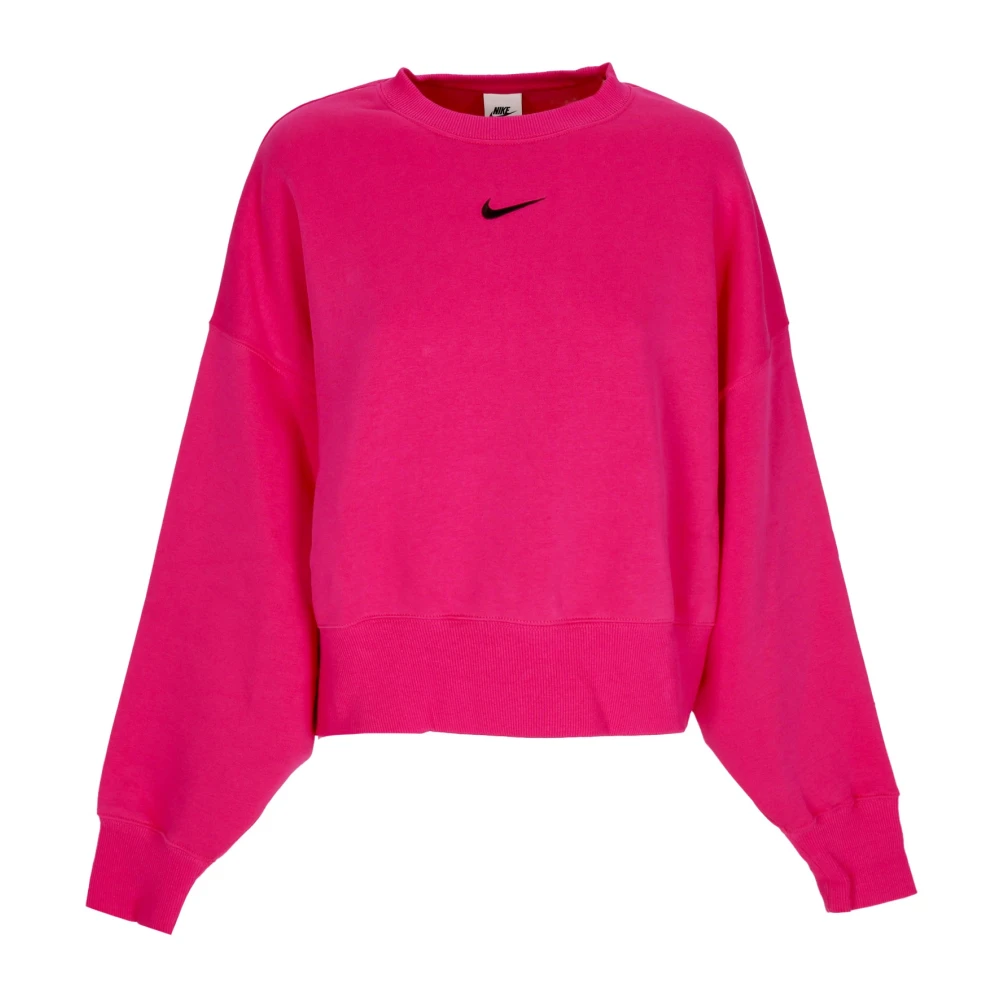 Nike Phoenix Fleece Oversized Crewneck Sweatshirt Pink Dames