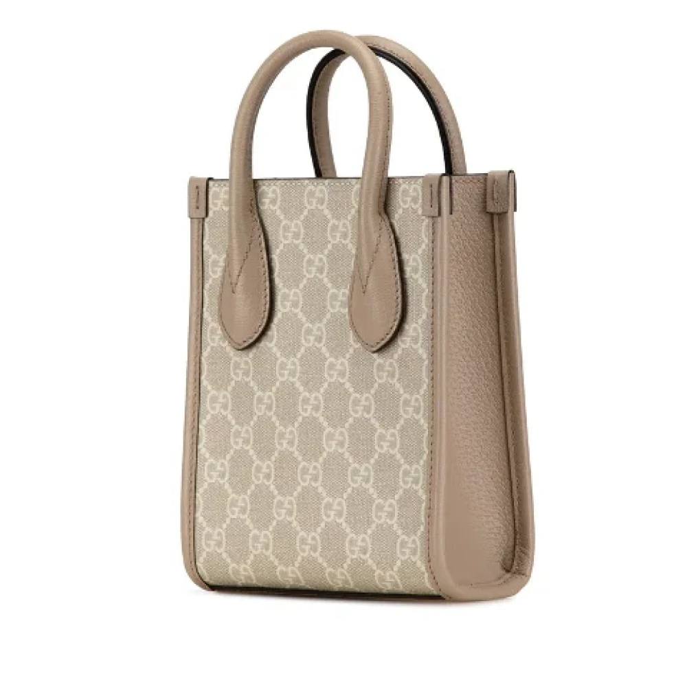 Gucci Vintage Pre-owned Canvas handbags Beige Dames
