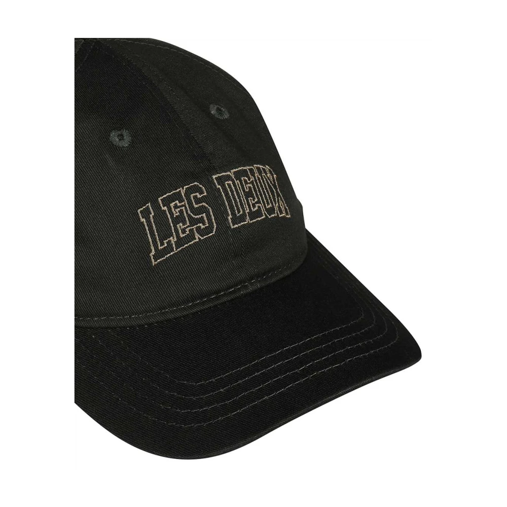 Les Deux Contrasterende Logo Baseballpet Black Heren