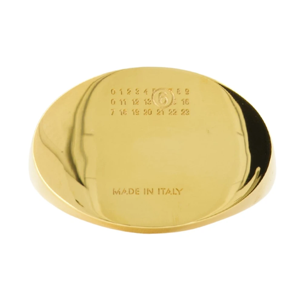 Mm6 Maison Margiela Women's Yellow Numeric Oval Ring