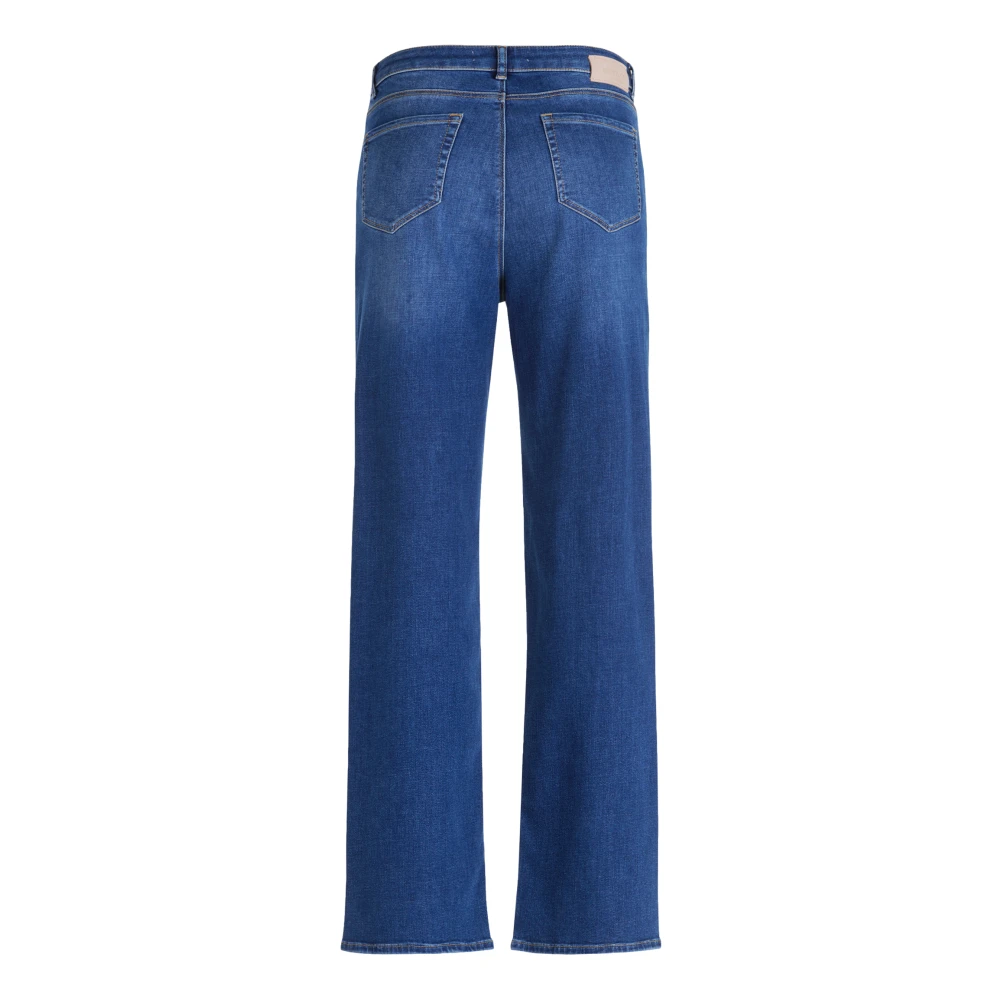 Betty & Co High Waisted jeans met wijde pijpen Blue Dames