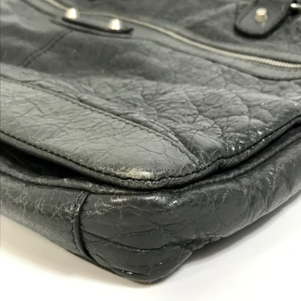 Balenciaga Vintage Pre-owned Leather handbags Black Heren