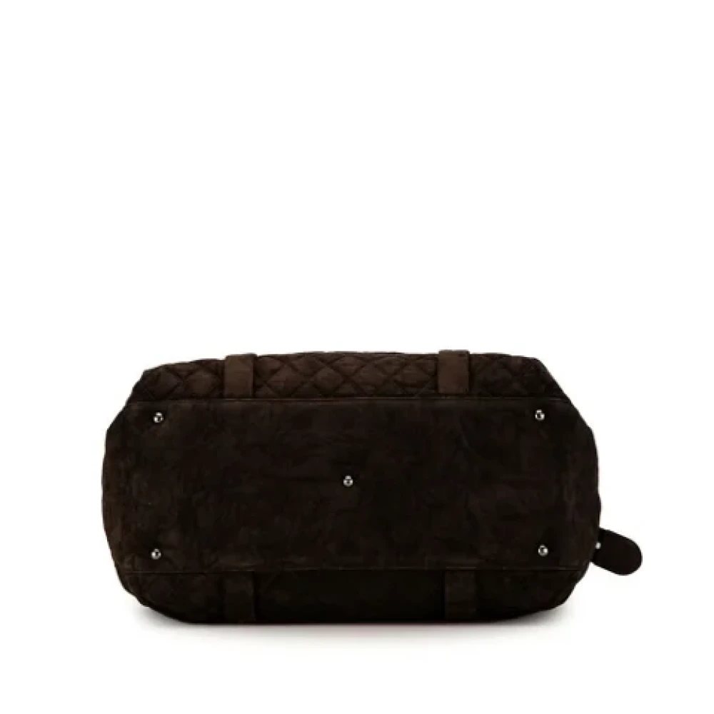 Chanel Vintage Pre-owned Suede chanel-bags Brown Dames