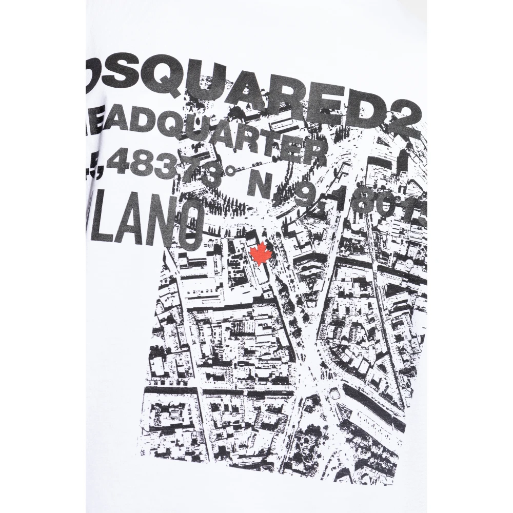Dsquared2 T-shirt met print White Heren