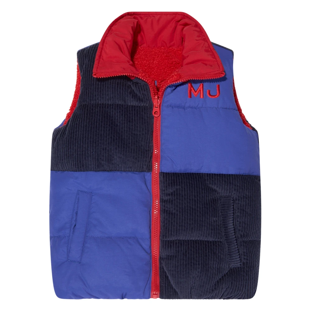 Marc Jacobs Boys Blue Waistcoats, 14 Y, Reversible Puffer Gilet