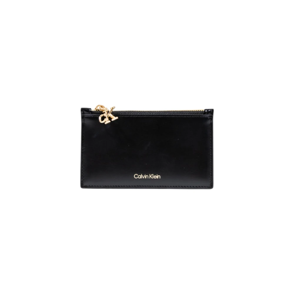 Calvin Klein Men's Black Wallets & Cardholders, One Size, Sleek Zip Wallet With Multiple Pockets