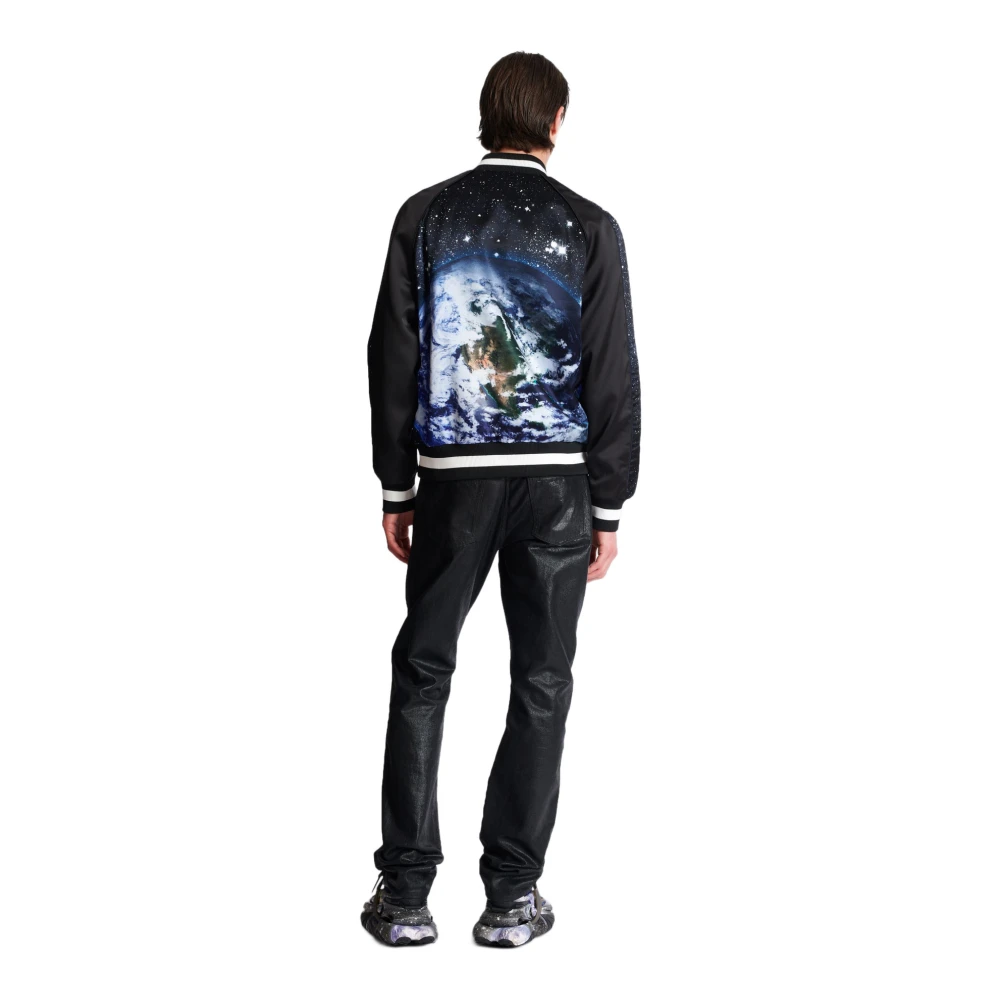 Balmain Gedrukte Earth and Stars bomberjack Multicolor Heren