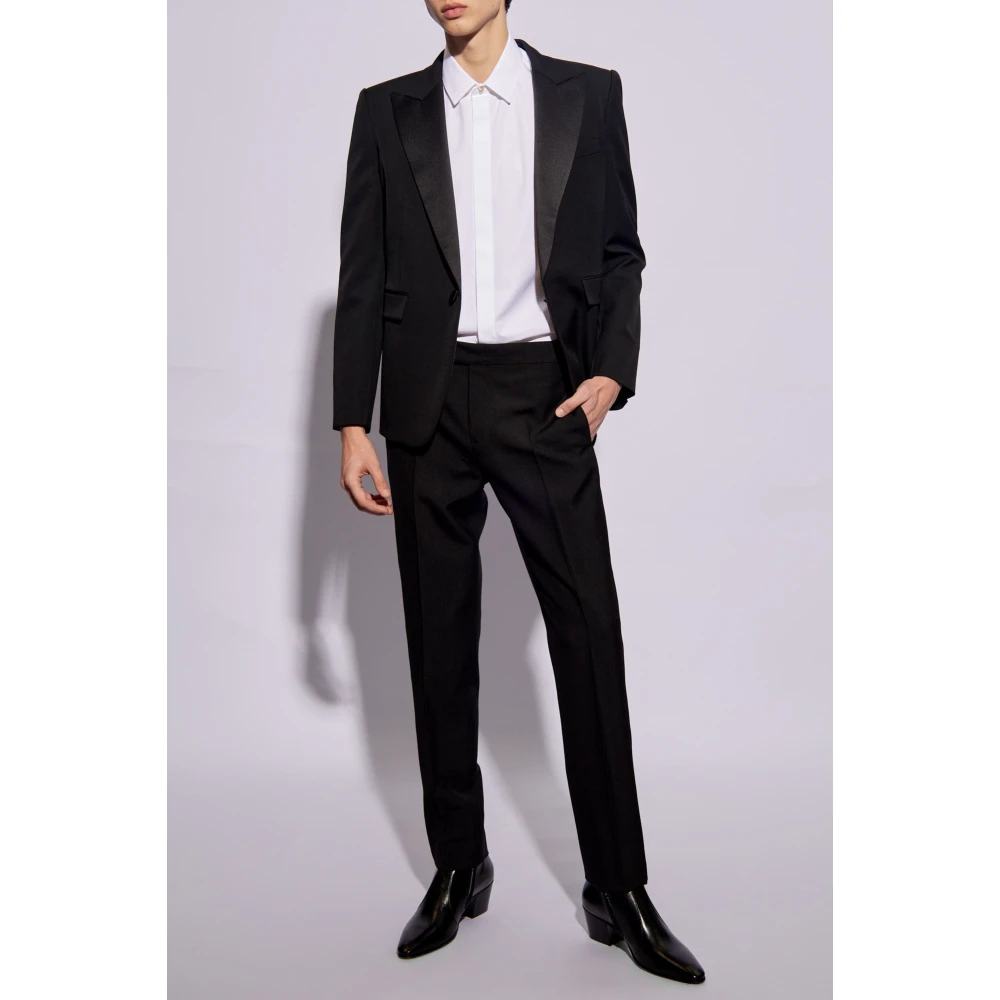 Saint Laurent Wollen Blazer Black Heren
