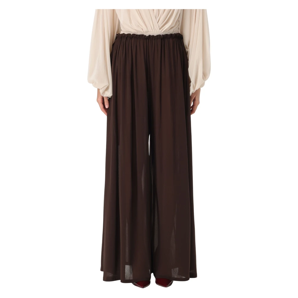 Philosophy Di Lorenzo Serafini Women's Brown Wide Leg Tulle Pants